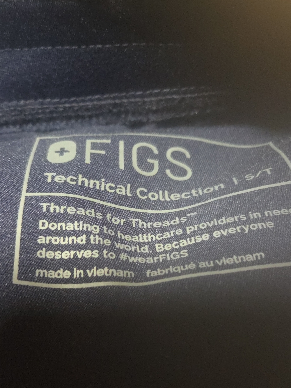 Figs Dark Navy Drawstring Scrub Pants Size S/T - Picture 7 of 9